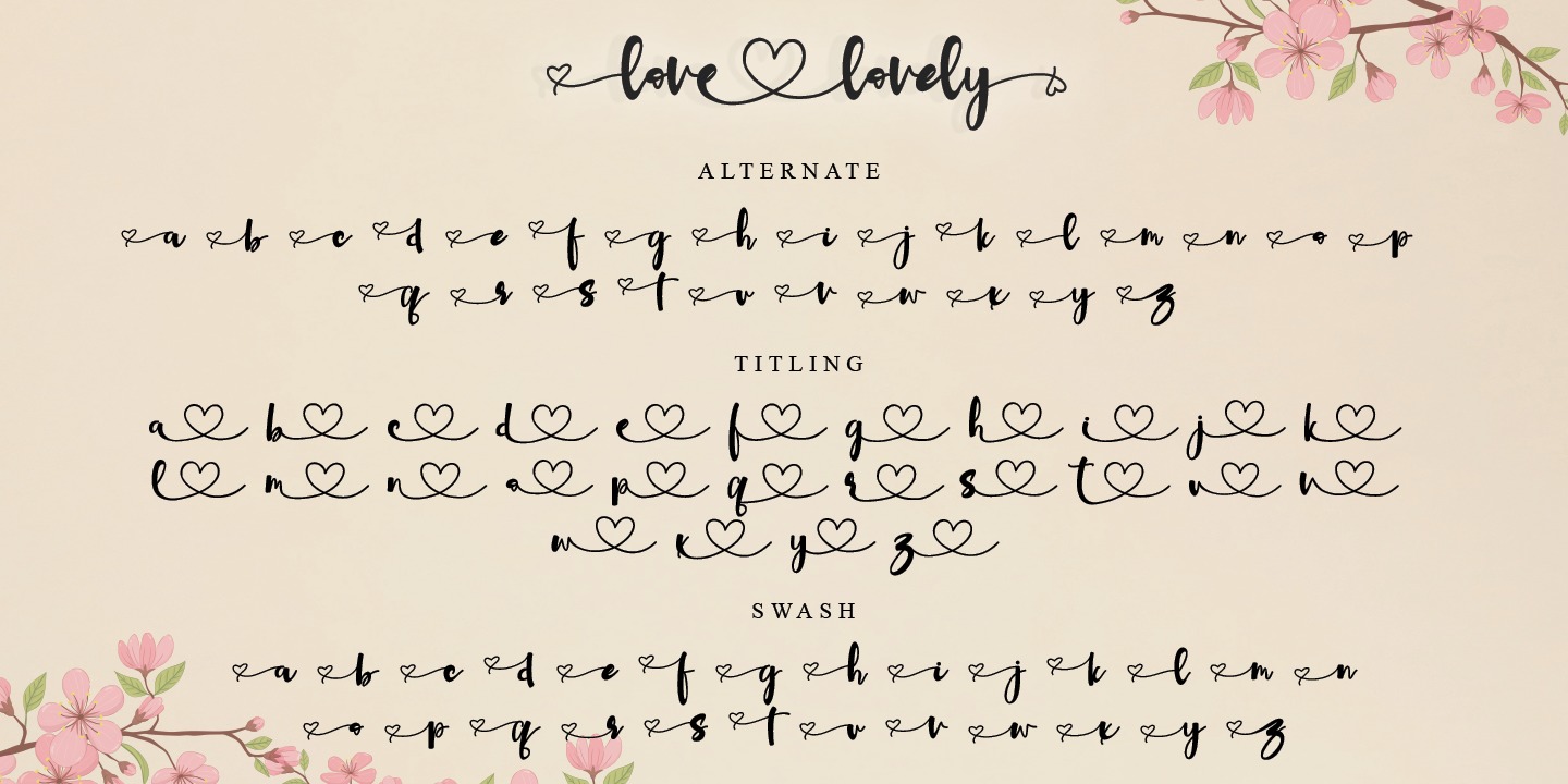 Example font Love Lovely #3